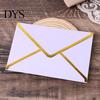 Professional Correspondence Supplies 5Pcs Western Style Envelopes with Gold Foil Trim, Offset Paper Invitation Decorative Gift Card for Wedding,