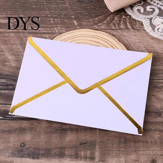 Professional Correspondence Supplies 5Pcs Western Style Envelopes with Gold Foil Trim, Offset Paper Invitation Decorative Gift Card for Wedding,