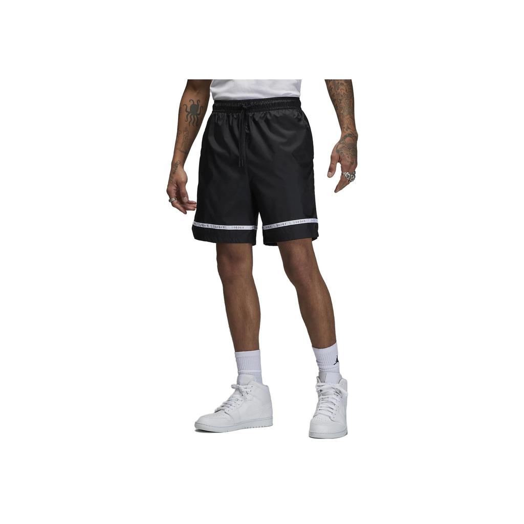 Jordan Essentials Sports Woven Drawstring Mid-Waist Shorts Men Bottoms Black DX9692-010