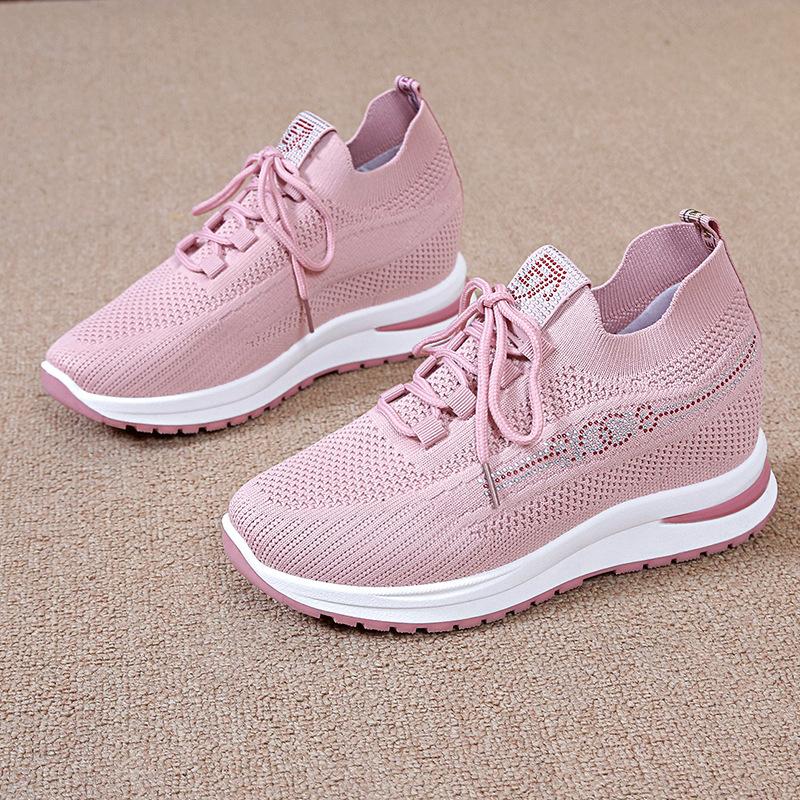 Новые белые туфли женские сетчатые мягкие дышащие повседневные кроссовки 35 розовый 2380₽