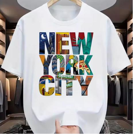 New men s and women s universal T-shirt, 100% pure cotton, breathable, fashionable and casual round-neck men s shirt S разноцветный