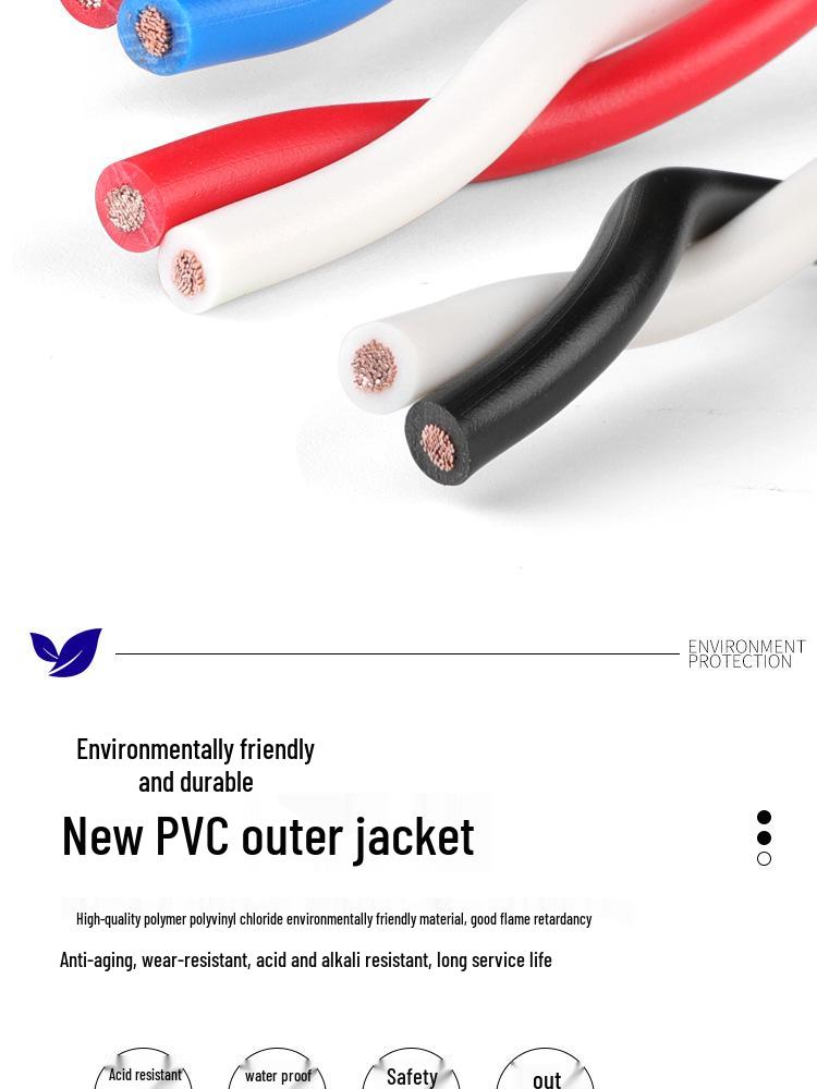 RVS Pure Copper Flame-Resistant 1/1.5/2.5mm² Household Twisted Pair Electric Vehicle Charging & Lighting Wire