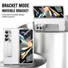 Leather for Samsung Galaxy Fold 6 5 4 3 Case Slim Hard Stand Protective Film Cover Stand Mental Holder Shockproof Luxury