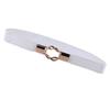 Lady Faux Leather Belt Fashion Casual Double Loop Buckle Belt
