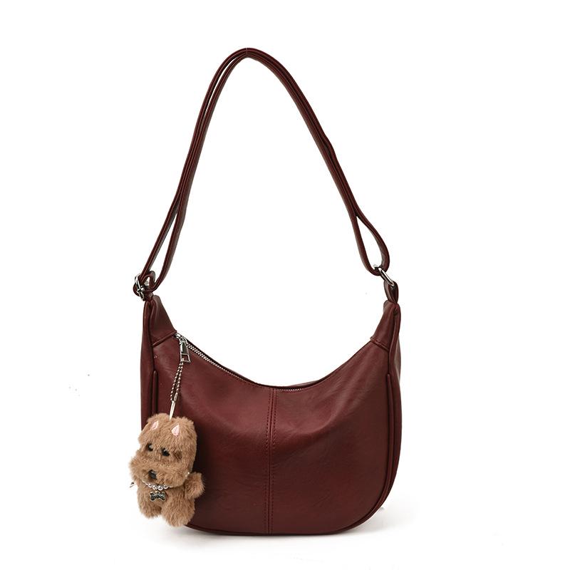 

2025 Winter Fashion: Versatile Korean Tote & Crossbody Bag for Women - Large Capacity, Student Friendly. Single Bag вино красного