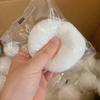 White Steamed Bun Squeeze Toy Stress Relief Slow Rising Egg Yolk Puff Sensory Toy Soft Stress Ball Stretchy Simulated Food Pinch Fidget Toy