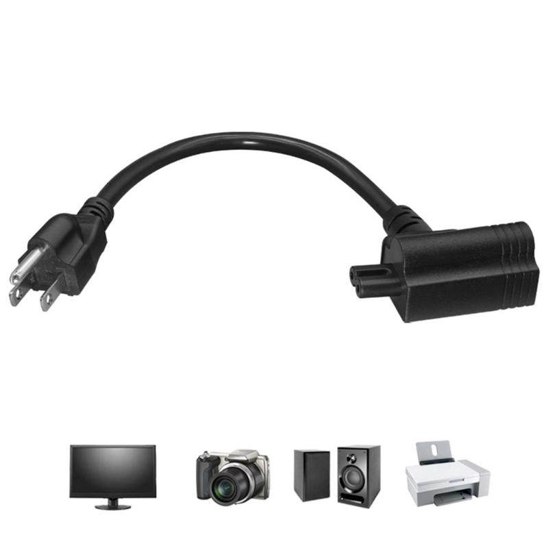 Multifunctional Nemas 5 15P to C7 and 5 15R Power Adapters Cord Sturdy Copper Wiring for Multiple Device Arrangement