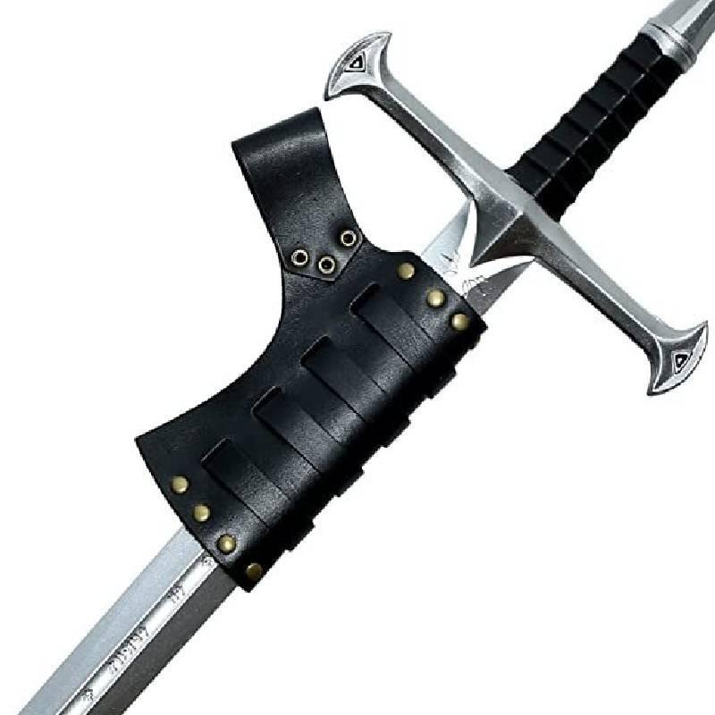 Medieval Frog Skin Sword Renaissance Accessory Knight Sword Leather Sheath Costume Accessory Adjustable Black Brown Pu