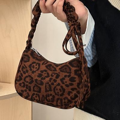 Foreign Style Fashion Personality Leopard Print Casual Fashion Simple Underarm Shoulder Crossbody Underarm Bag