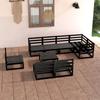 Day and Night - Day and Night Garden Furniture Set 9 Pieces Black Solid Pine Wood