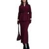 2025 Spring Women's Fashion: European & American Knitted Sweater Casual Set