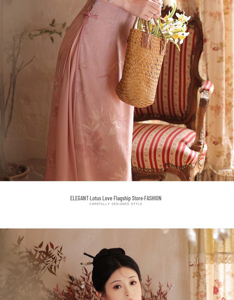 Orchid Green Summer 2025 Cheongsam: Chinese-Style Young Girl's Ao Dai Tea Dress for College Send-Off