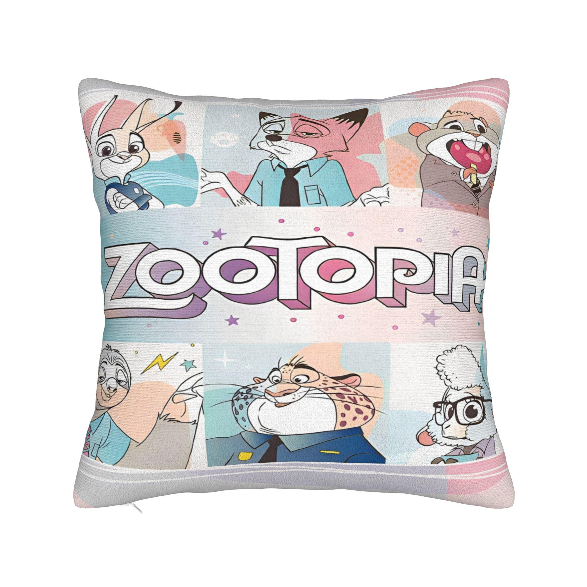 

Zootopia 2 Pillow Cover Morden Pillow Case For Sofa Car Home Decor Soft Pillowcases Gift 30cmx30cm