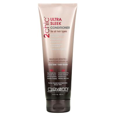 2Chic, Ultra-Slick Conditioner, All Hair Types, Brazilian Keratin + Moroccan Argan Oil, 250 Ml (8.5 Fl Oz)