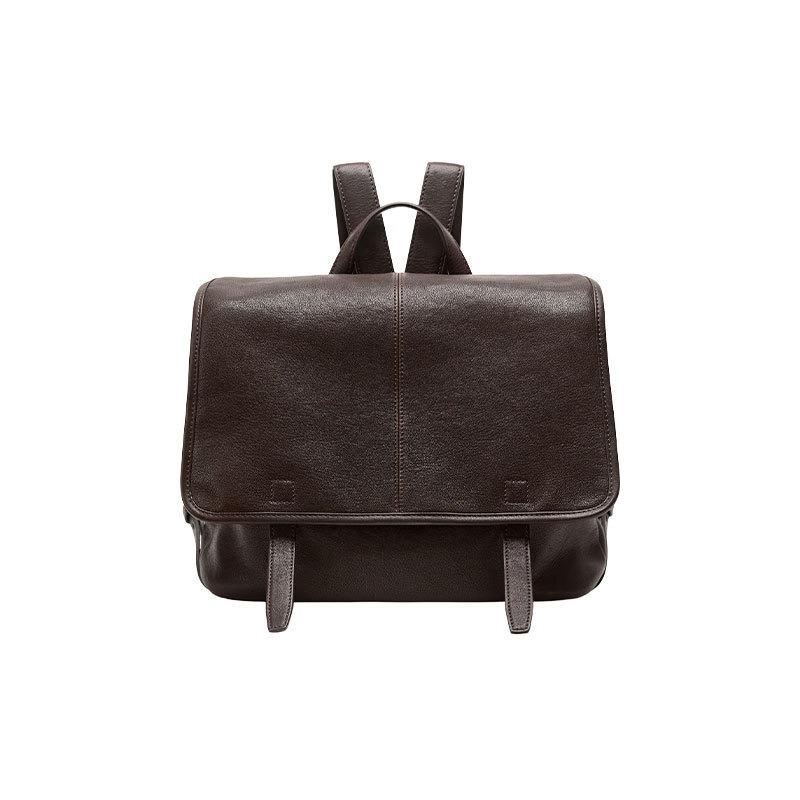 Lammfell Messenger Leder Rucksack Große Kapazität Arbeit Pendeln Freizeit Tasche Nische Retro Neu