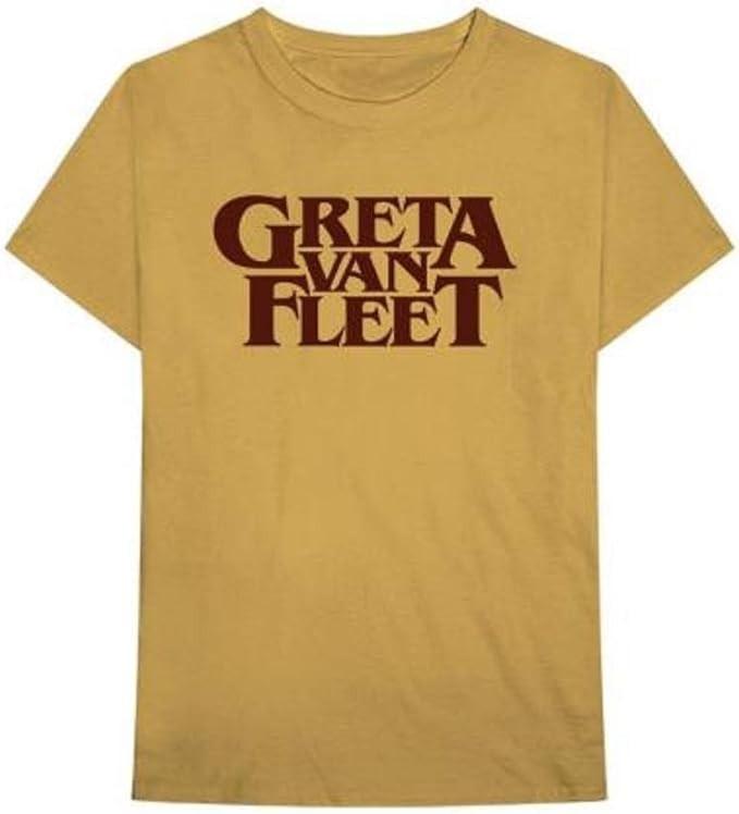 Greta Van Fleet: Logo Gold T-Shirt (Officially Licensed) Small M
