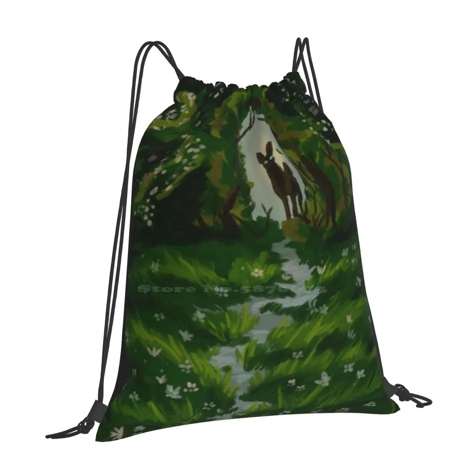 With You Hot Sale Backpack Fashion Bags Deer Forest Woods Fairytale OneSize