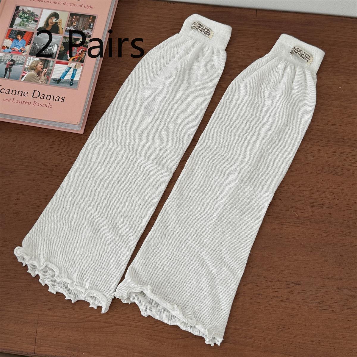 

2 пары однотонных, модных и пикантных гетр до середины икры 2 pairs белый