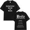 Rapper BEELE Nova Camiseta Gráfica Masculina Feminina Roupas Harajuku Camiseta Moda Algodão de Alta Qualidade Tendência Camisetas de Manga Curta Confortáveis