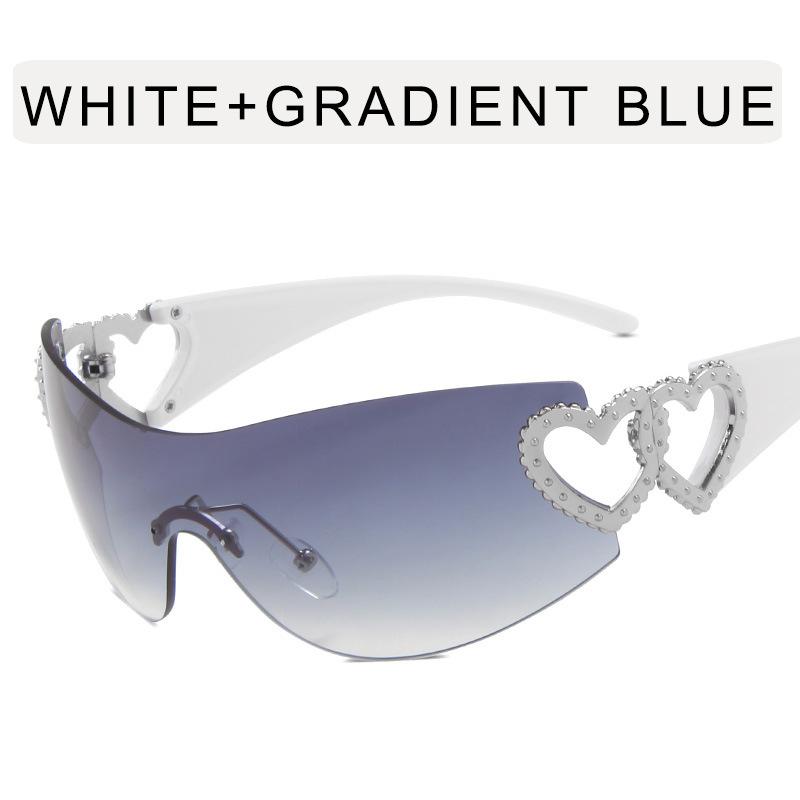 

Trendy Y2K Pink Sunglasses Women Luxury UV400 Protection Fashion Designer Eyewear 2000s Retro Style As shown in the figu