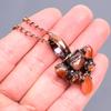 Fancy Sacral Chakra Natural Carnelian Copper Elegant Chain Sisters Gift Necklace V-19