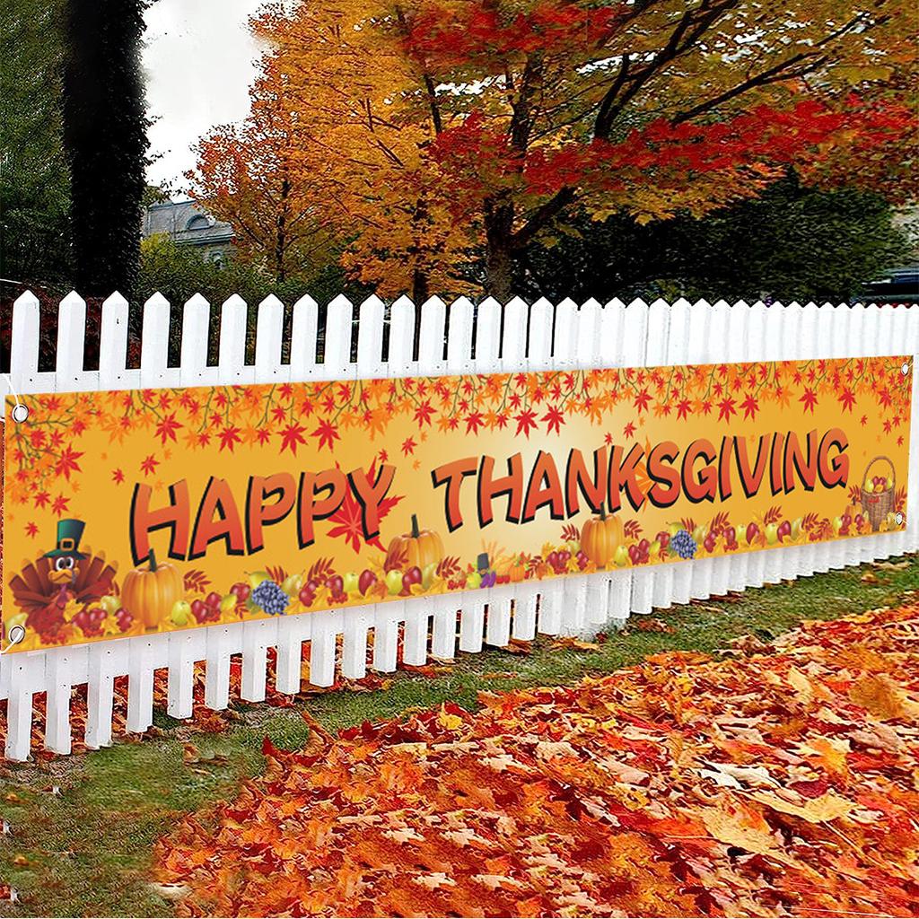 Thanksgiving Harvest Turkey Party Decoration Outdoor Garden Garden Banner Poster