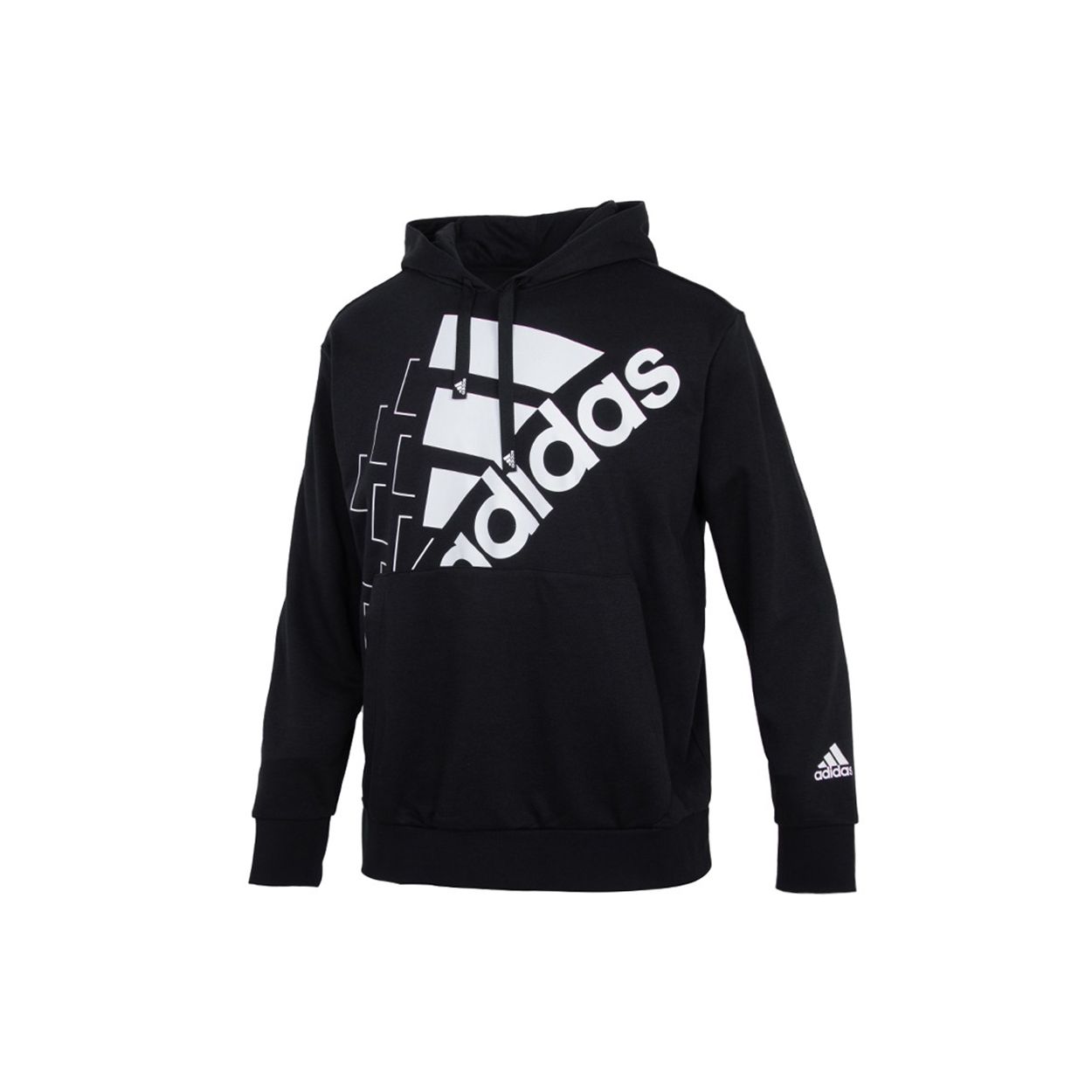 

adidas Unisex Essentials Logo Hoodie Black/White GS8747 XXL