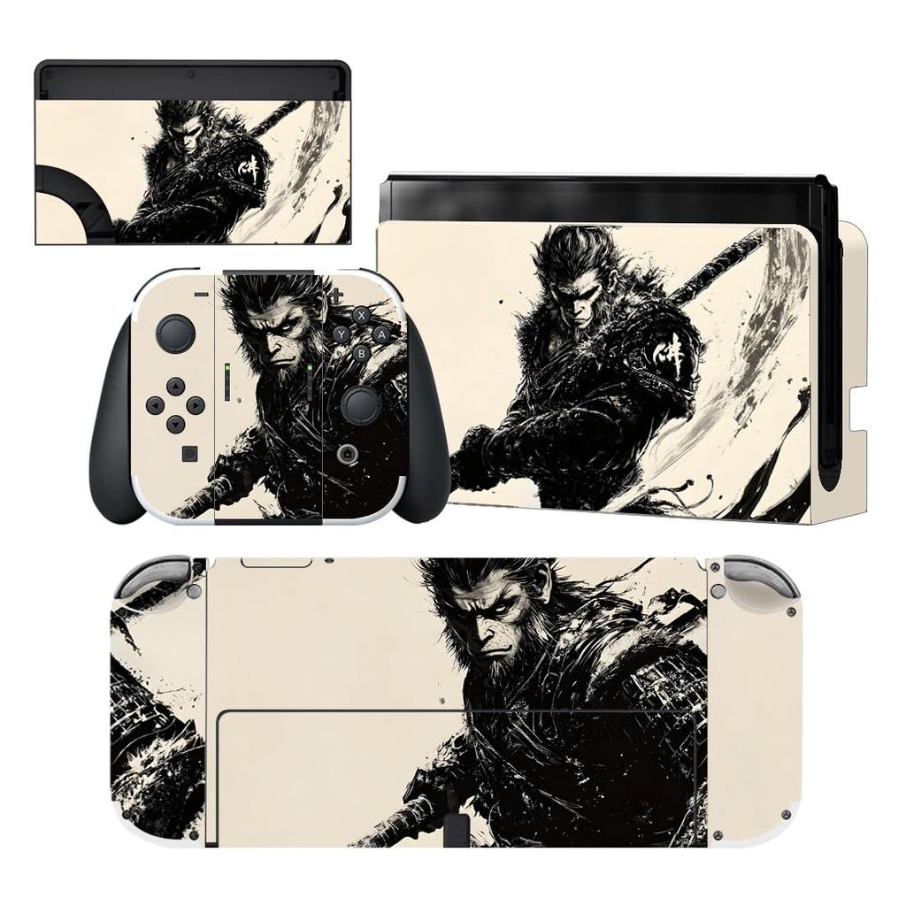 Plná sada ochranných nálepek PlayVital kompatibilní s OLED vlastní vinylovou nálepkou Skin Seals Kompatibilní s modely s dokovací rukojetí Switch OLED Console a