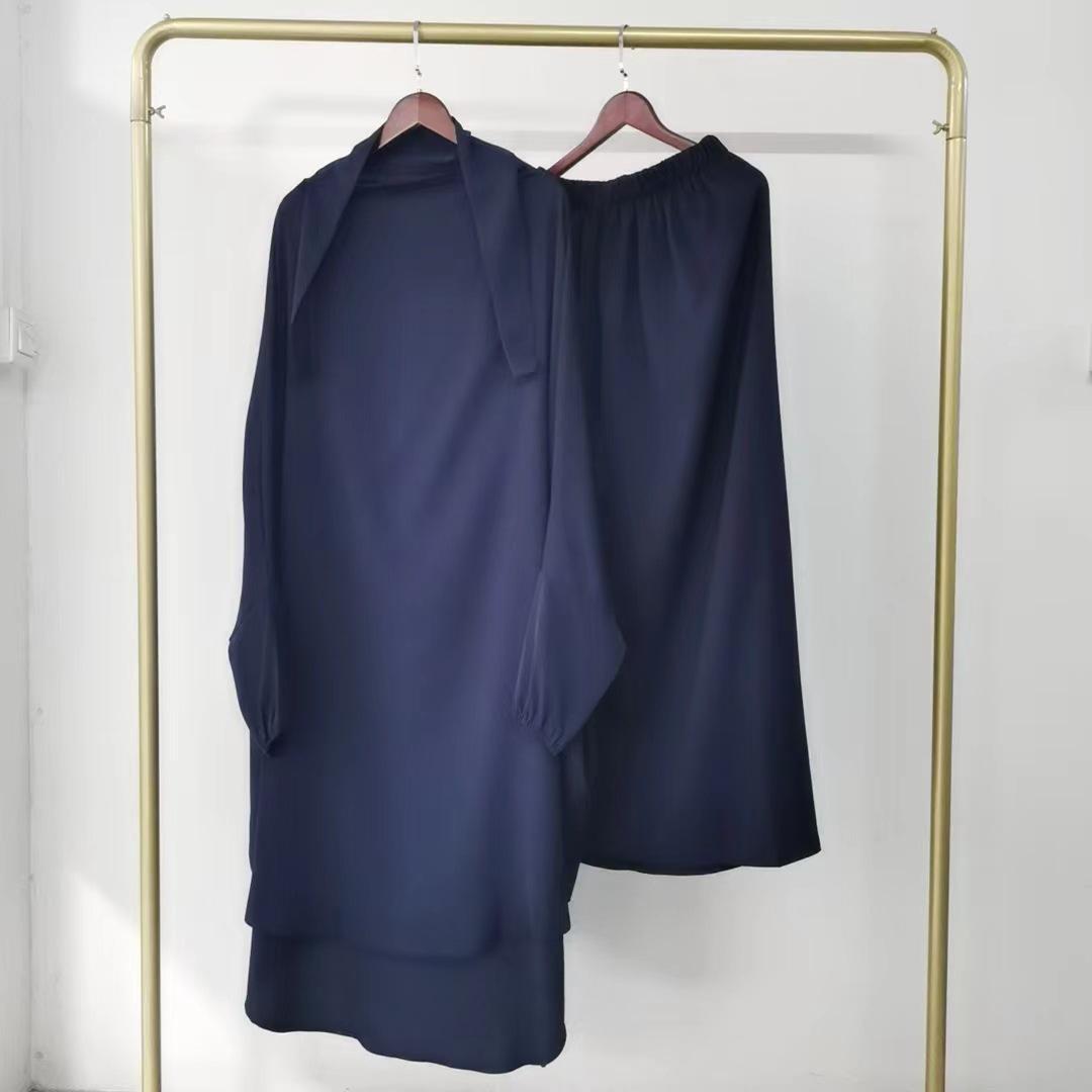 

Ближневосточный халат с капюшоном Yiduoduo: Однотонный костюм-двойка с боковыми карманами One Size