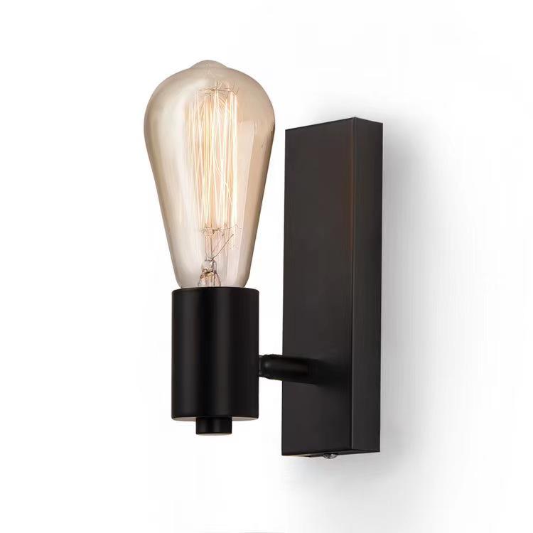 American-Style Industrial LED Double-Head Wall Lamp for Hallways, Bedrooms, and Bathroom Mirrors