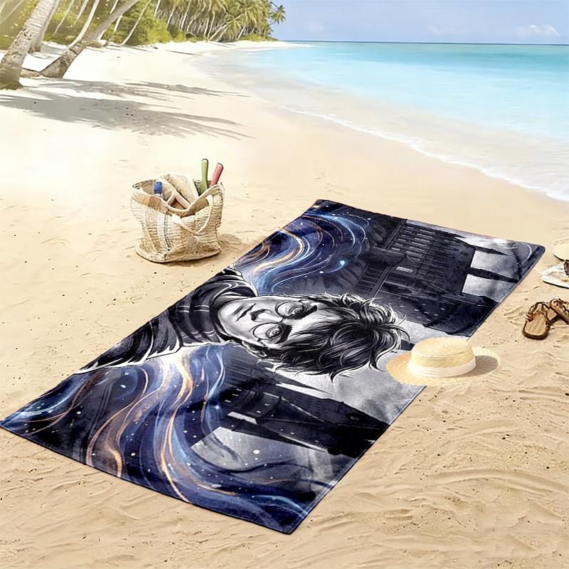 Harry Potter2 Print Beach Towel, Large Soft Quick Dry Towel for Beach Camping Swimming