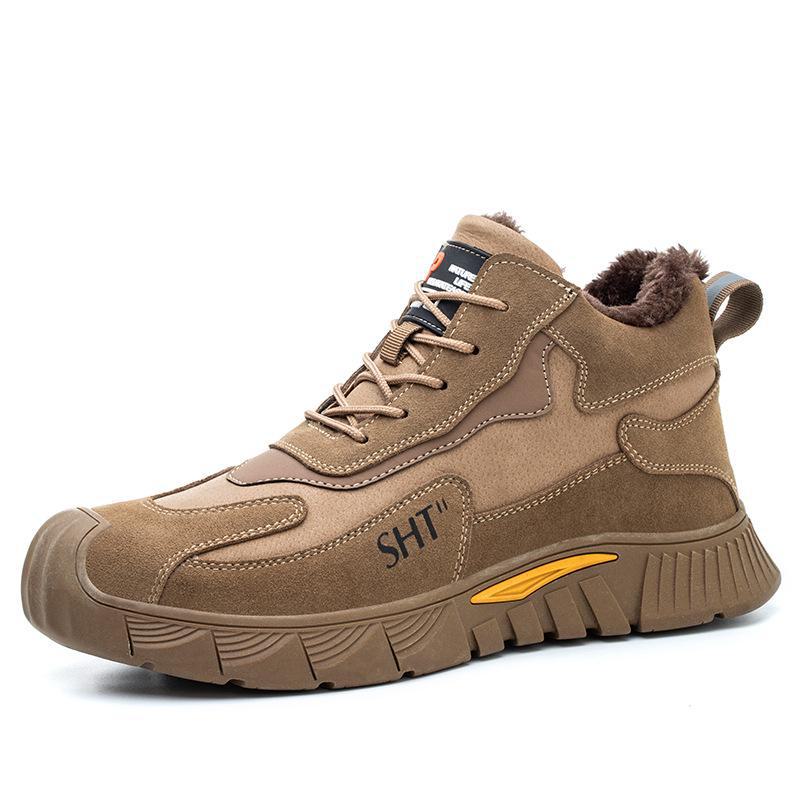 Manufacturer's New Insulated Cotton Work Shoes: Thickened, Anti-Smash, Anti-Puncture, Wear-Resistant Men's Safety Footwear.