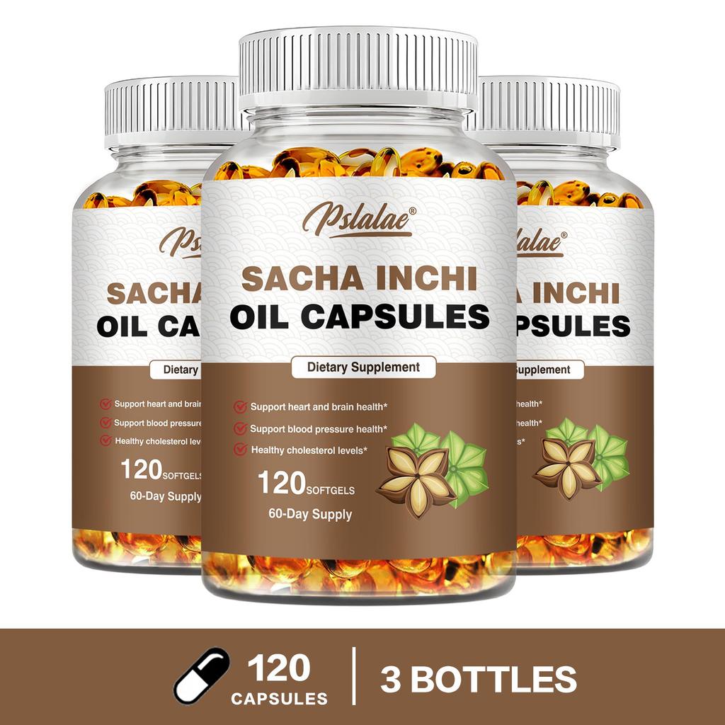 Pslalae - Sacha Inchi Oil Capsules - Rich in Omega-3, 6, and 9 Fatty Acids - Heart and Brain Health