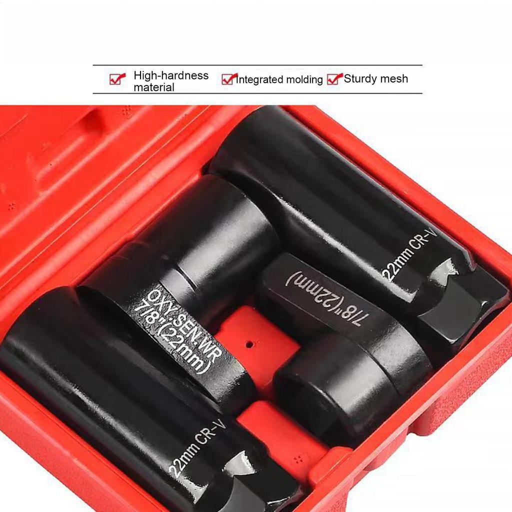 O2 Oxygen Sensor Socket Set with Storage Case Compact Automotive Repair Tool for Car Truck Trailer Pickup, Men Father Mechanic
