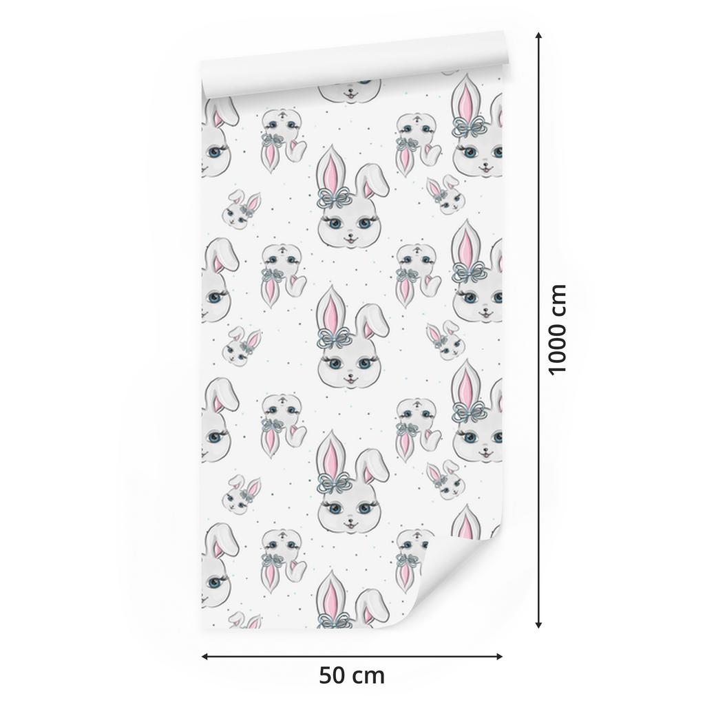 Beautiful Bunnies Wallpaper for Living Room and Bedroom 50x1000
