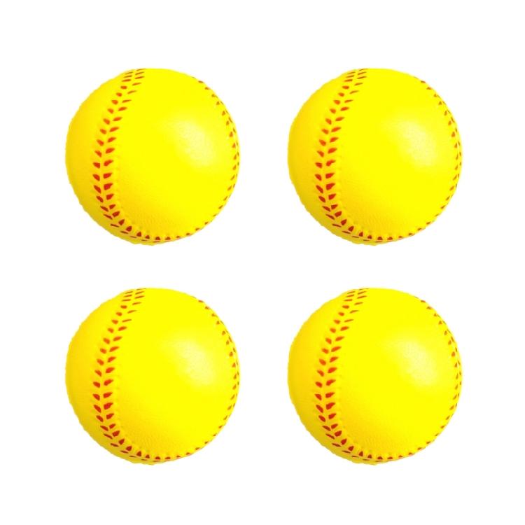 4Pcs Soft PU Baseball Foam Softball Elastic Squeeze Toy Training Ball for Outdoor Practice Team Game Easy to Use