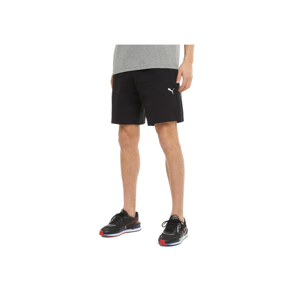 Puma BMW M Motorsport Sweat Shorts With Logo Men Bottoms Black 599523-01