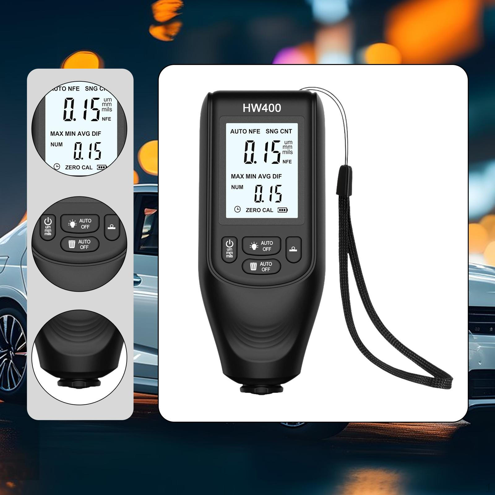 

Автомобильный толщиномер лакокрасочного покрытия, измеряет толщину пленки от до 2000 мкм. Тестер для чёрный