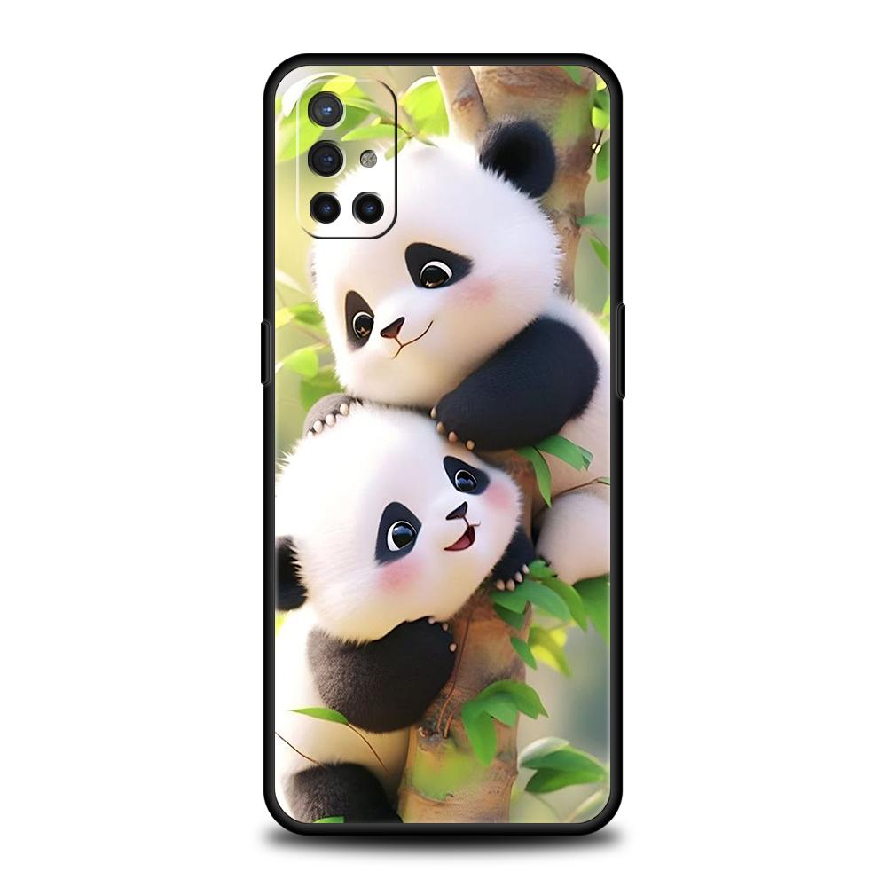 Cartoon Lovely Panda Phone Case for Oneplus 11 10T Nord N100 N10 10 7 8 9 9R 7T 8T N200 CE 2 9RT Pro 5G Silicone Cover Shell Bag