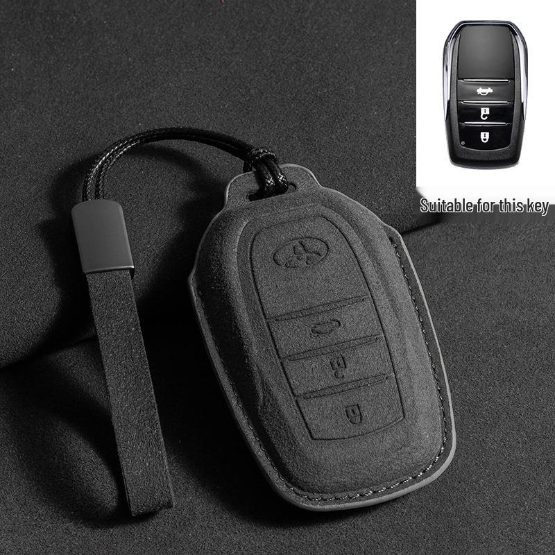 2024 Toyota Crown Highlander Suede Key Case: Three-Color Full Wrap for Men