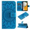 For Samsung Galaxy A15 5G Phone Case Sunflower Imprinted Leather Wallet Stand Cover with Strap