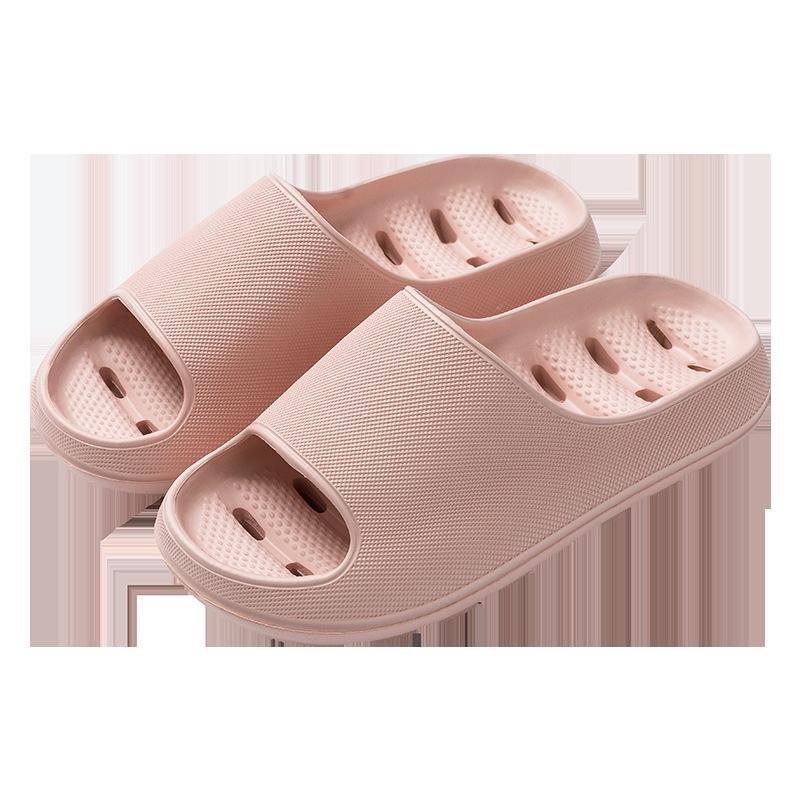 EVA Non-Slip Odor-Resistant Bath Slippers - Unisex, Hollow Design for Home, Hotel, or Bathroom.