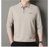25 Long Sleeved T-Shirt Men'S Spring And Autumn Business Casual Lapel Polo Shirt Skin Friendly And Wrinkle Resistant Base Shirt