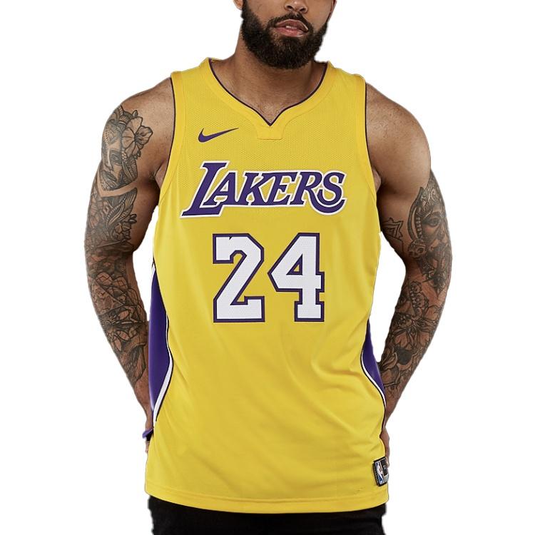 Nike Icon Edition Authentic NBA Jersey Sports Basketball Jersey/Vest AU Player Edition Lakers Kobe 24 Yellow Men's AQ2107-728
