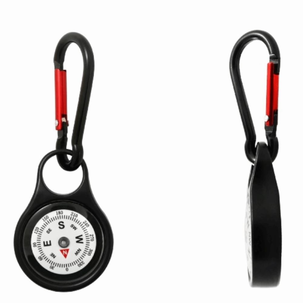 Spring Loaded Carabiner Clip Built-in Compass Key Carabiner Portable Climbing Hook Daily