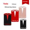 Car Sticker Tesla 3D Design Highlights Key Card Clip Silicone Protective Case Keychain, Suitable for Tesla Model 3 Model Y Acces