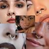 1/3PCS Sets Moon Waterdrop Snake Septum Piercing Clicker Flower Nose Rings 16G Segment Cartilage Daith Hoop Earring Jewelry Gift