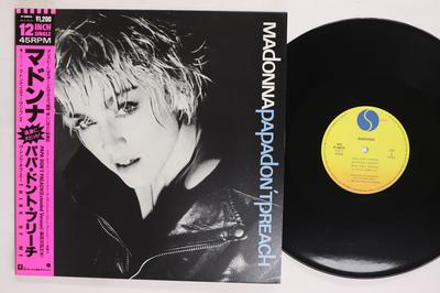 12inch Record MADONNA  Papa Dont Preach P3603 SIRE 1986 Japan Obi Pop Used