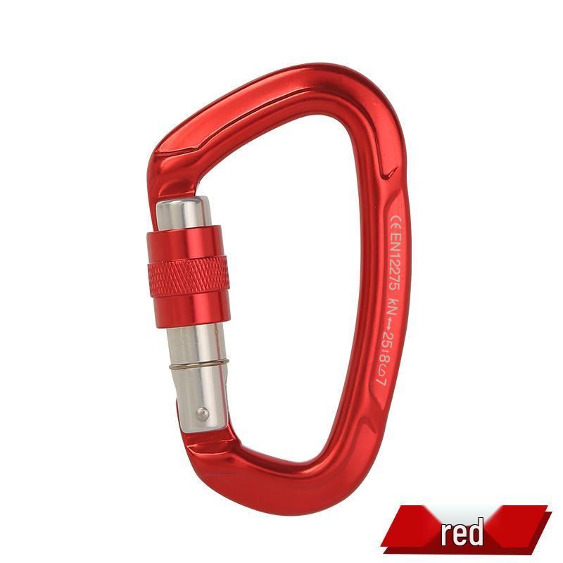 Outdoor Aluminum D-Shaped Lock: Camping, Hammock, Backpack, Rock Climbing, and Mountaineering Clip.