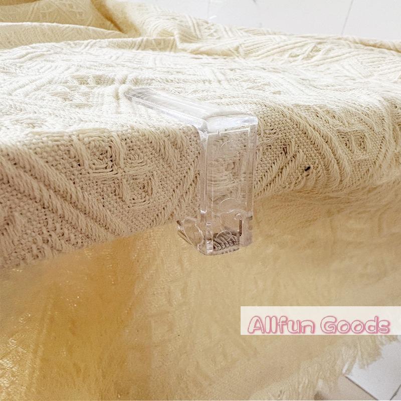 10pcs Plastic Tablecloth Clips Transparent Non-slip Securing Holder Decorative Leaf Tablecloth Clamp Holder Table Cover Clamps